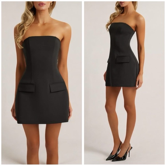 Heiress Dresses & Skirts - New Heiress strapless a line Pocket Mini Dress Size Medium
